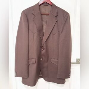 Circle S Western Wear Blazer-chocolate brown size 42L